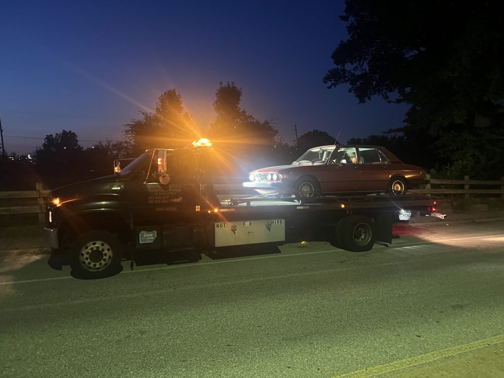 I got Whipz Towing & Roadside Assistance with a 76 Bmw 530i towing near me from 6300 Boston st Dundalk, Md 21224 to Merritt Blvd Dundalk,MD 21784