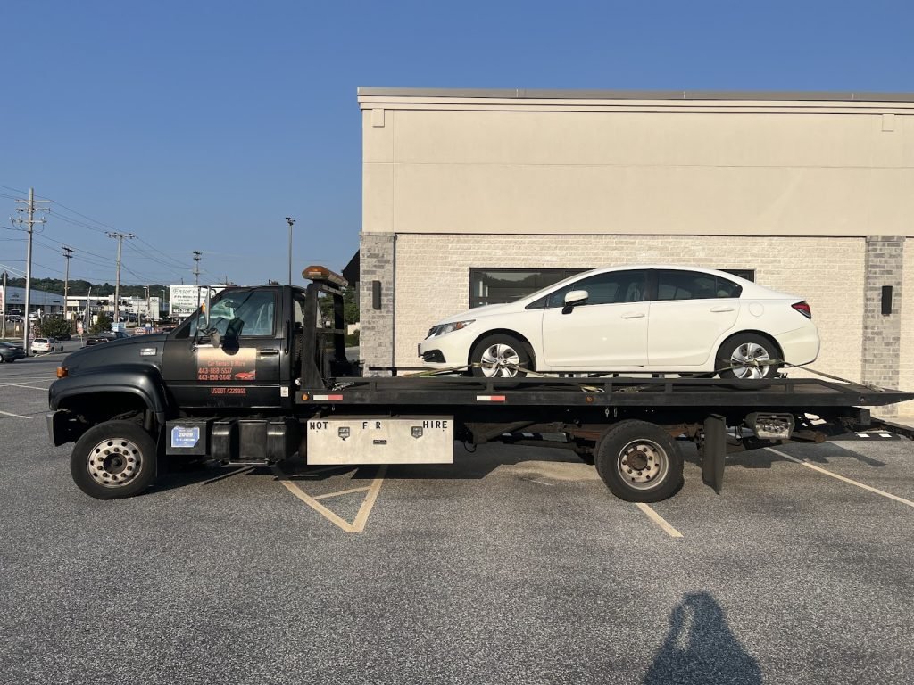 I got Whipz Towing & Roadside Assistance with a Honda Civic towing near me from 71 W Timonium rd in Timonium MD 21093 to 6000 Northwood Dr Baltimore, MD 21212