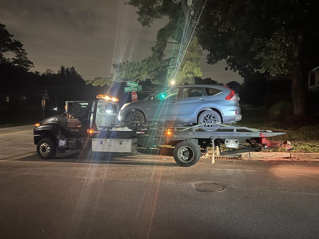 I got Whipz Towing & Roadside Assistance with a Blue Honda Cr-v towing near me from 600 Shelley Rd Towson, MD 21286 to 600 Pulaski Highway Joppatowne, MD 21085