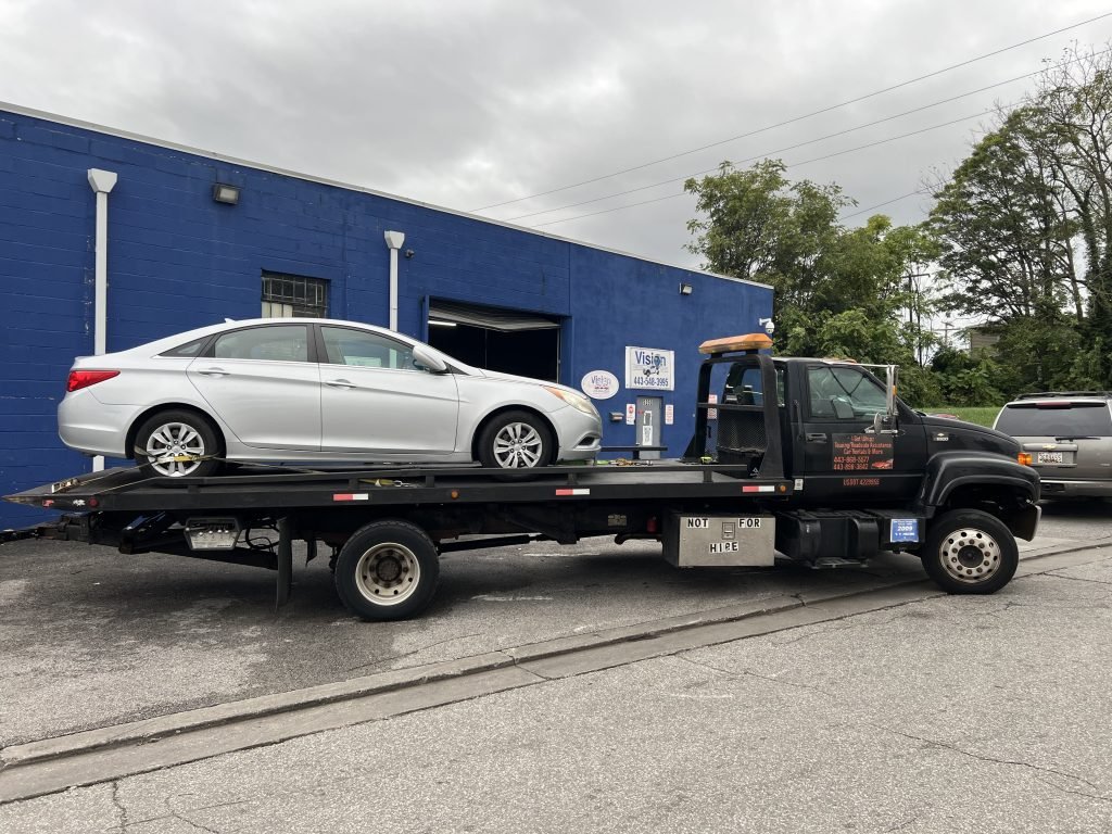 I got Whipz Towing & Roadside Assistance with a grey Hyundai sonata towing near me from 5200 Fairlawn ave Baltimore, MD 21215 to 6700 Townbrook Dr Lochearn, MD 21207