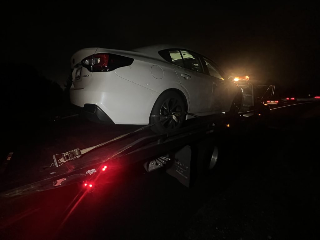 I got Whipz Towing & Roadside Assistance with a White volkswagen jetta towing near me from I-70 to 7400 Campfield rd Pikseville, MD 21208