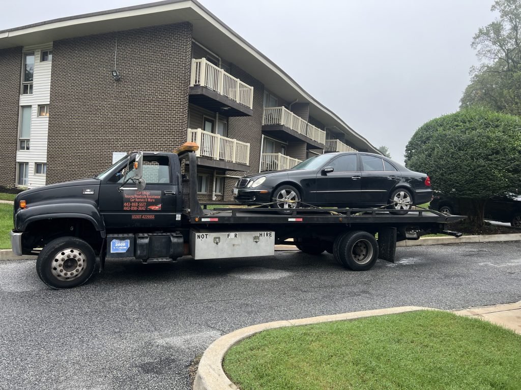 I got Whipz Towing & Roadside Assistance with a blk mercedes c320 towing near me from 5900 western run dr Baltimore, MD 21209 to 7000 crest dr Glen Burnie, MD 21061