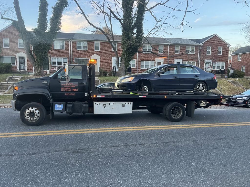 I got Whipz Towing & Roadside Assistance with a black honda accord towing near me from 1500 N forest park ave Woodlawn, MD 21207 to 1700 N forest park ave Woodlawn, MD 21207