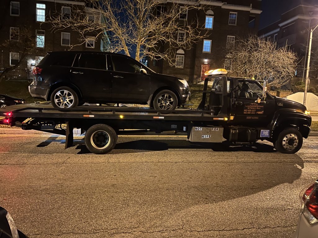 I got Whipz Towing & Roadside Assistance with a blk acura mdx towing near me from 3300 liberty heights ave Baltimore, MD 21216 to 5500 Cadillac ave Baltimore, MD 21207