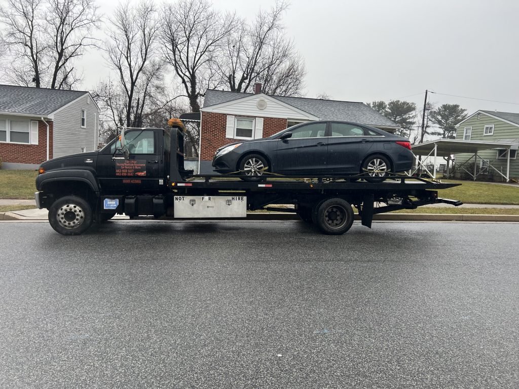 I got Whipz Towing & Roadside Assistance with a blue hyundai sonata towing near me from 7000 bompton rd gwynn oak, MD 21207 to 6300 Washington Blvd Elkridge, MD 21075