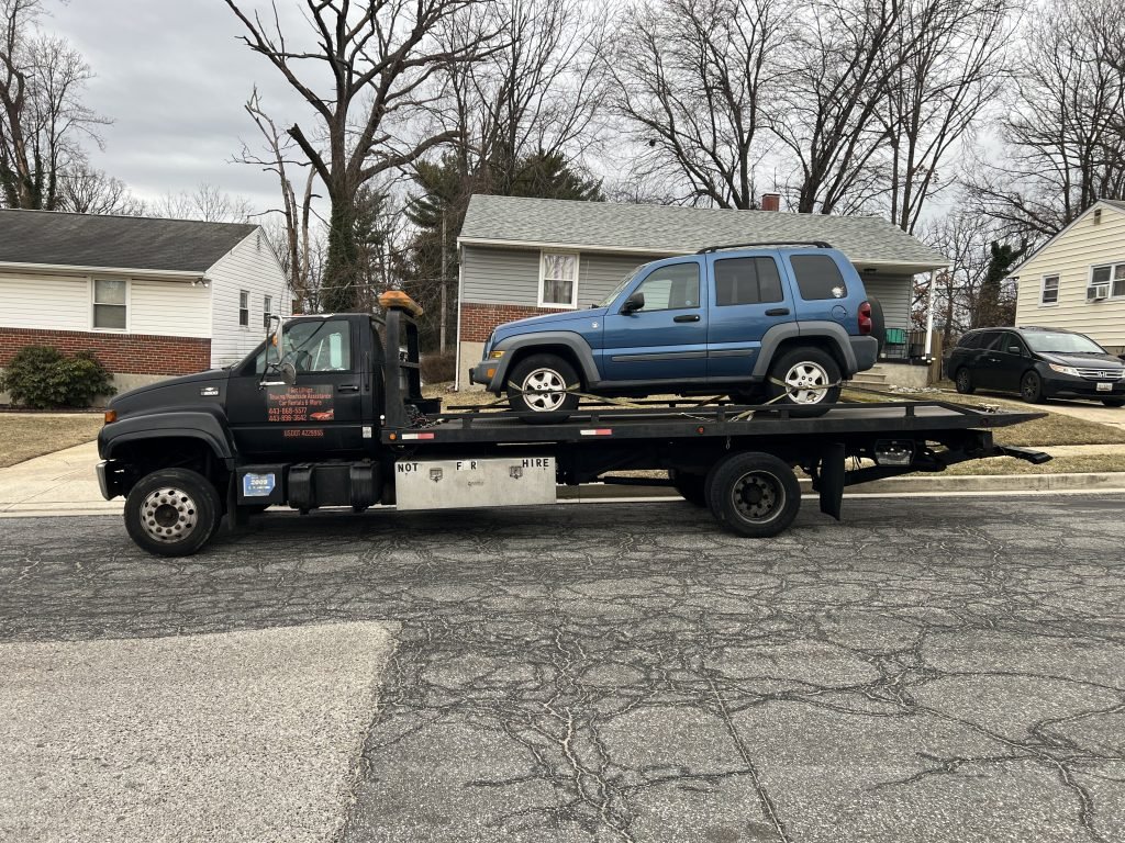 I got Whipz Towing & Roadside Assistance with a blue jeep liberty towing near me from 6800 lenbern rd Baltimore, MD 21207 to 6013 Baltimore National Pike Catonsville, MD 21228