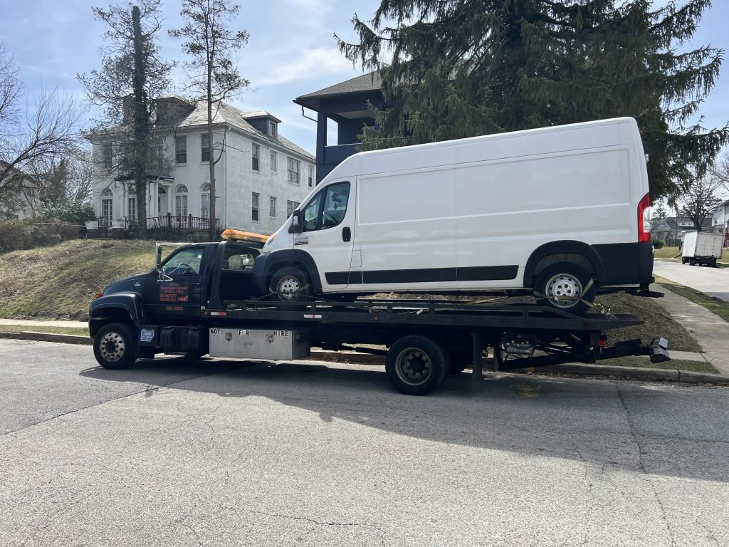 I got Whipz Towing & Roadside Assistance with a white dodge promaster towing near me from 3400 Springdale ave Baltimore, MD 21216 to 5530 Pulaski Hwy Baltimore, MD 21205