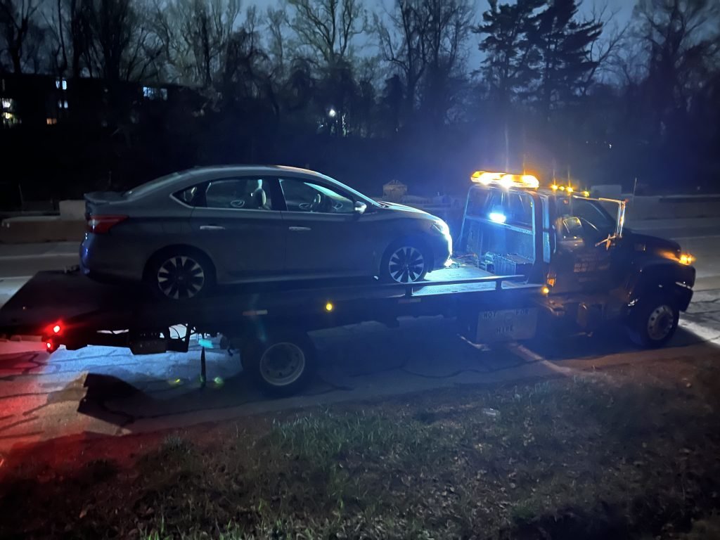I got Whipz Towing & Roadside Assistance with a grey nissan sentra towing near me from (39.30337° N, 76.71940° W) to 9420 Liberty Rd, Randallstown, MD 21133