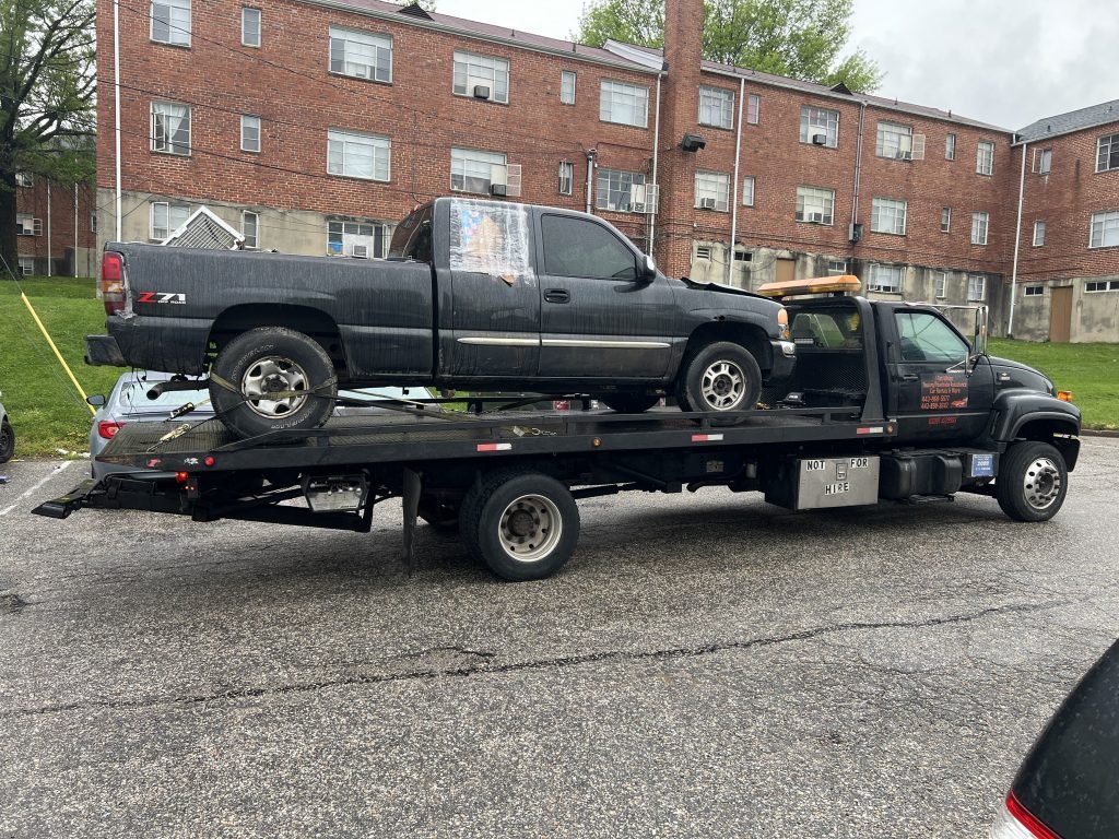 I got Whipz Towing & Roadside Assistance with a black Chevy 1500 towing near me from 4400 alan drive arbutus, MD 21229 to 3923 Hollins Ferry Rd, Halethorpe, MD 21227