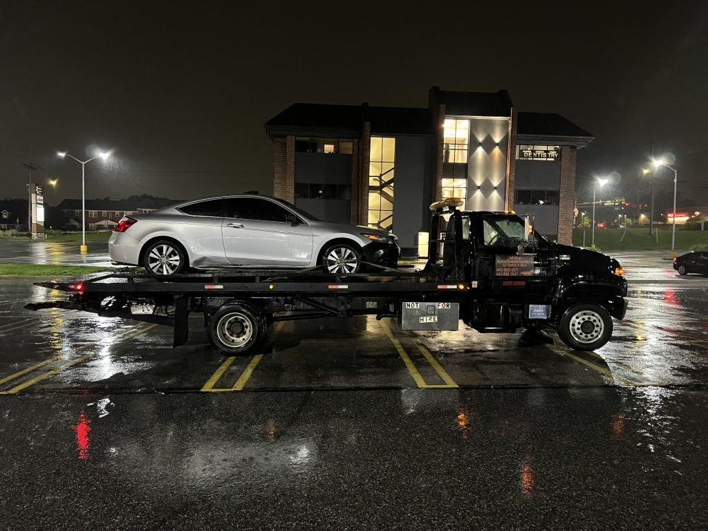 I got Whipz Towing & Roadside Assistance with a silver Honda accord coupe towing near me from 817 Maiden Choice Ln, Catonsville, MD 21228 to 5506 Baltimore National Pike, Catonsville, MD 21228