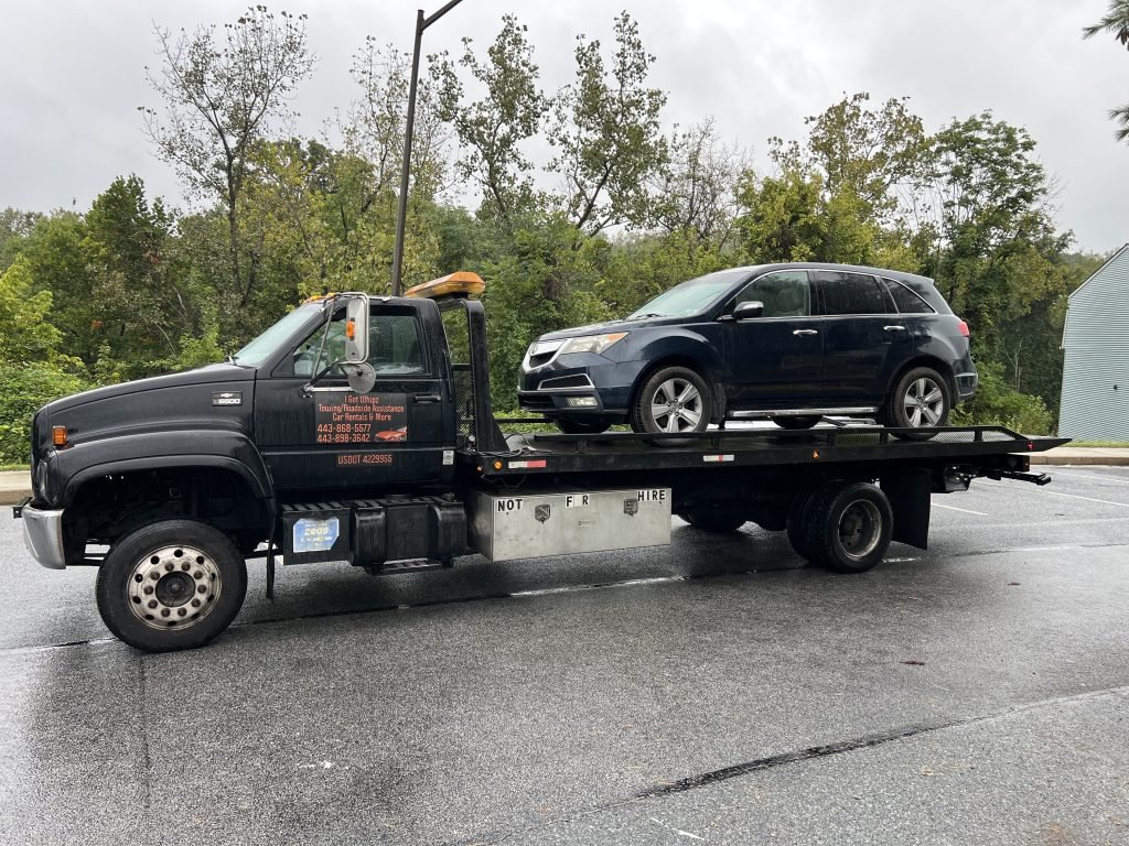 I Got Whipz Towing & Roadside Assistance with a black acura mdx suv towing near me from 1 Brubar ct Lochearn, MD 21207 to 7112 Liberty Rd, Baltimore, MD 21207