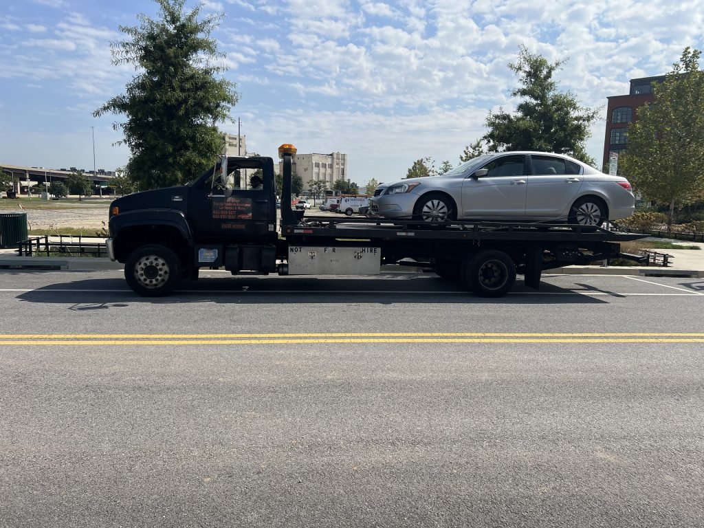 I Got Whipz Towing & Roadside Assistance with a grey honda accord sedan towing near me from 2455 House St, Baltimore, MD 21230 to 6306 Arundel Cove Ave Ste 2, Baltimore, MD 21226