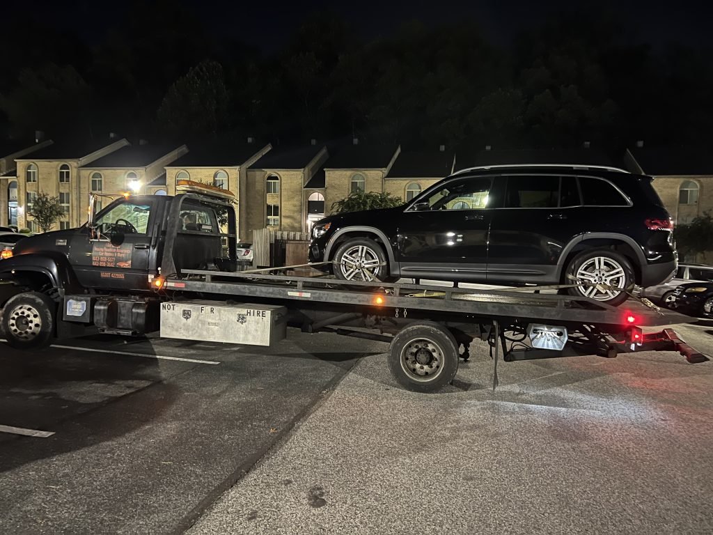 I Got Whipz Towing & Roadside Assistance with a black mercedes-benz gle320 suv towing near me from 10 Cedar Heights Ct Lochearn, MD 21207 to 6705 Wilmont Dr, Gwynn Oak, MD 21207