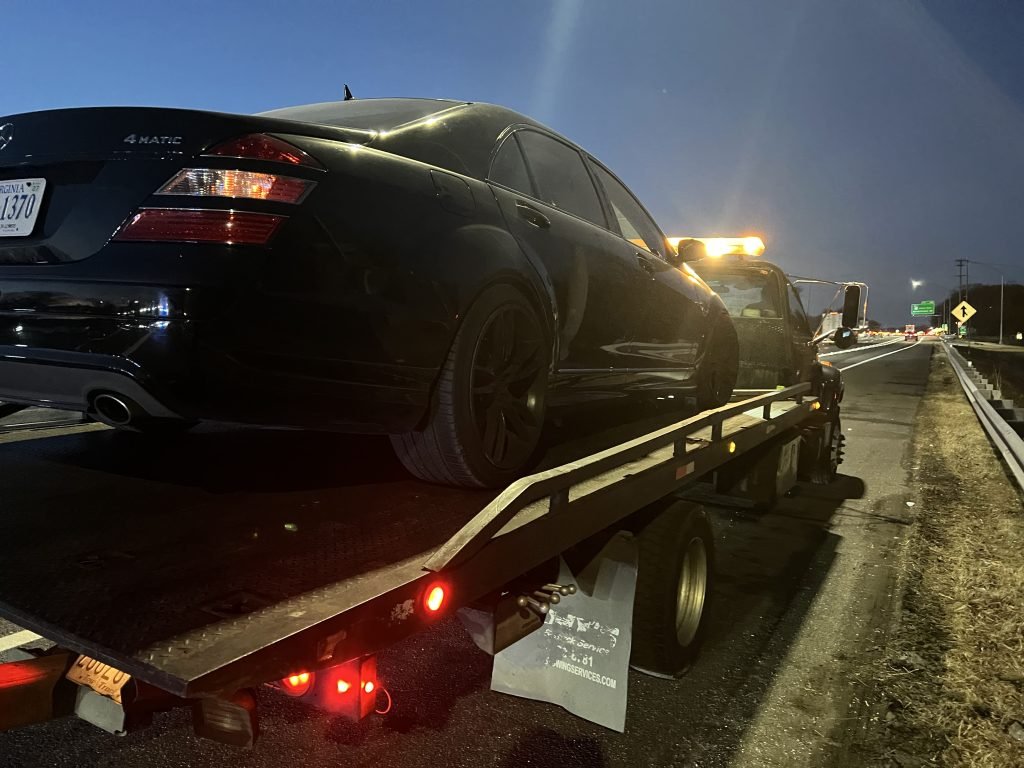 I Got Whipz Towing & Roadside Assistance with a blk Mercedes-Benz s550 sedan towing near me from 39.3467977,-76.7450431 to 98 Peachtree Ct Pikesville, Maryland 21208