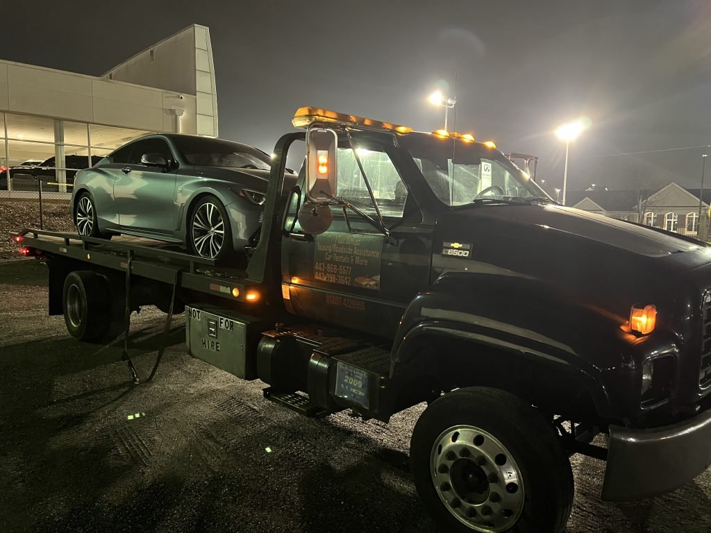 I Got Whipz Towing & Roadside Assistance with a blue infiniti q60 coupe towing near me from 5528 Gwynn Oak Ave Gwynn Oak, MD 21207 to 21 West Timonium Road, Timonium, MD 21093